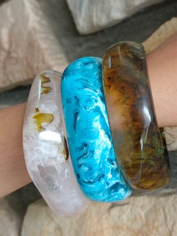 Vibrant Resin Bangles Trio