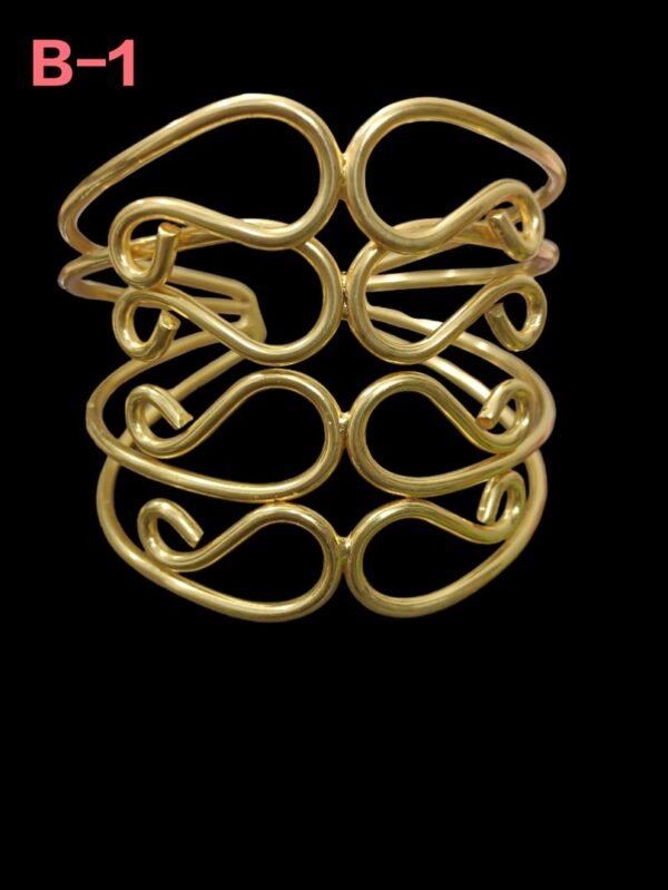 Elegant Swirl Gold-Plated Bangle