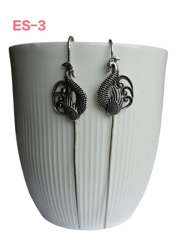 Royal peacock ear cuffs