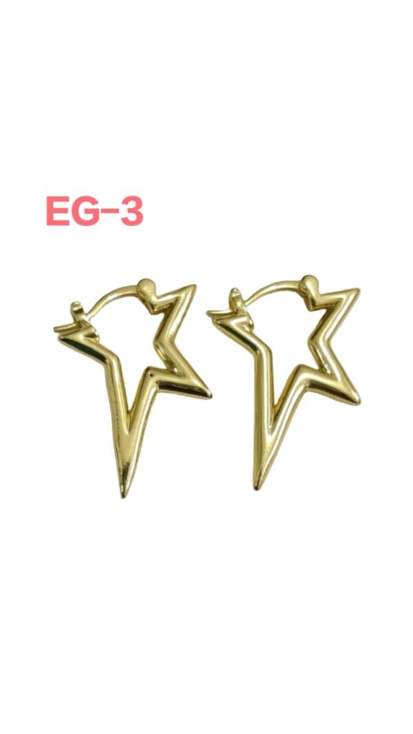 Stellar Shine Star Hoop Earring