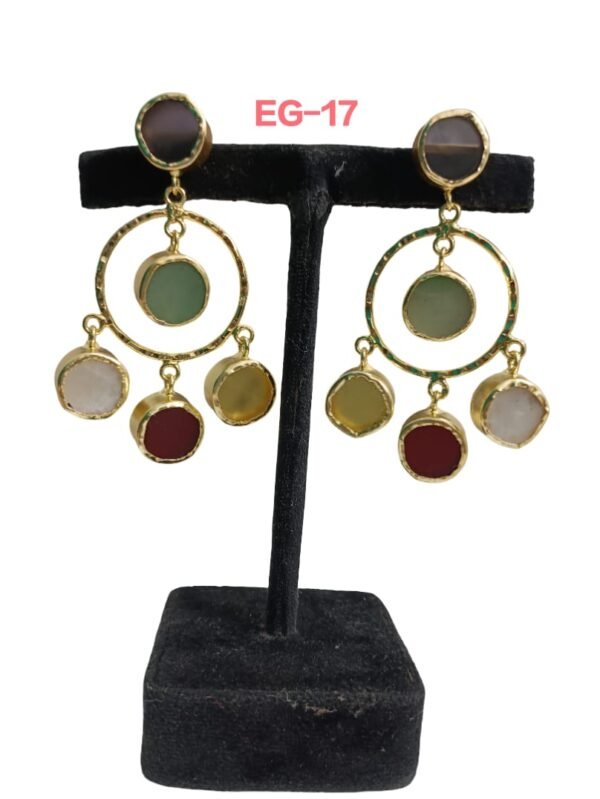 Semi-Precious Stone Dangler Earrring