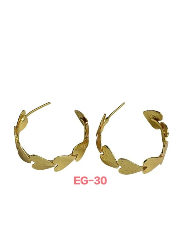 Heart Shaped Hoop Earrings