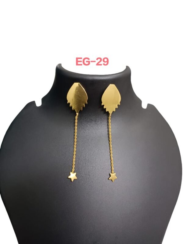 Leaf & Star Dangle Earrings