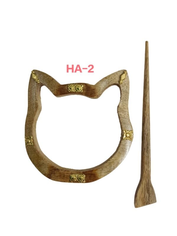 Cat Wooden Hair Accessories