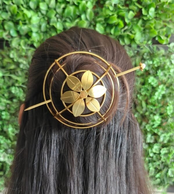 Golden Blossom Hair Cage & Stick