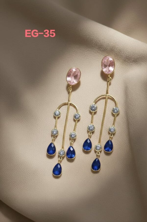 Brass Stone Danglers